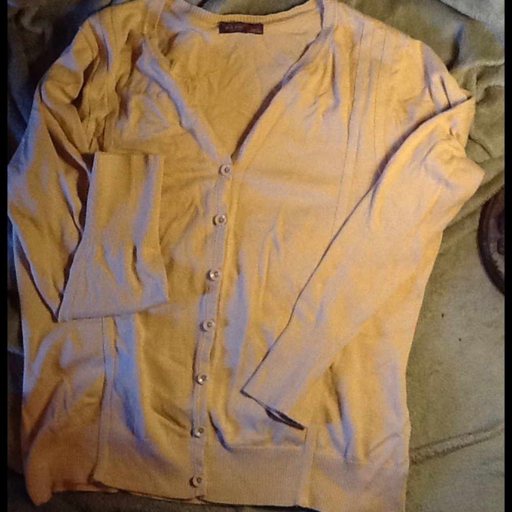 Beige Buttoned Cardigan